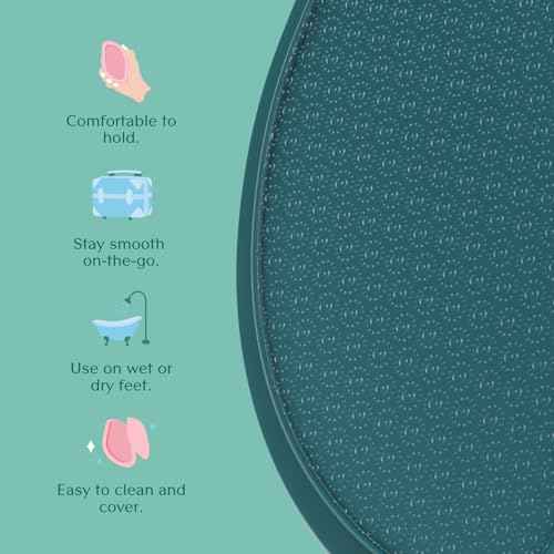 Bare August Glass Foot File Callus Remover for Feet | Heel Scraper & Foot Scrubber in Shower for Dead, Dry & Spilt Skin | Pedicure Foot Buffer & Foot Callus Remover Tool for Soft & Smooth Feet (Teal)
