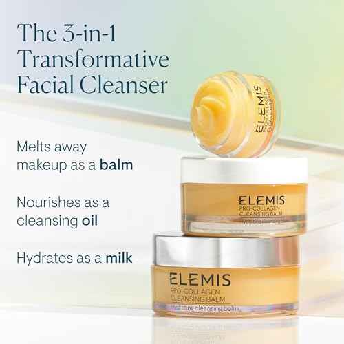 ELEMIS Pro-Collagen Cleansing Balm Makeup Remover, Hydrating Facial Cleanser, Oil Cleanser, Oil Makeup Remover, Deep Cleanse