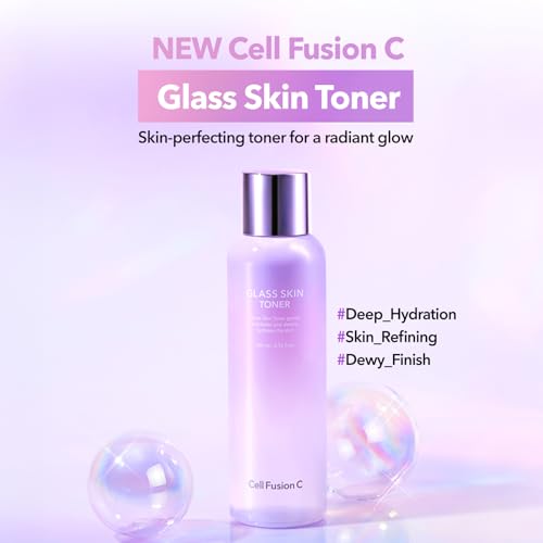 Cell Fusion C Glass Skin Toner, Face Toner for Glass Skin, Niacinamide, Hyaluronic Acid & Citric Acid, Glow & Smooth Texture, 200ml / 6.76 fl.oz