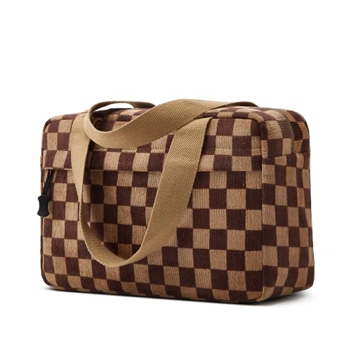 Large Makeup Bag for Women Corduroy Cosmetic bag Make up Bags Zipper Pouch with handle Cosmetic Organizer Toiletry Bag for Travel Storage