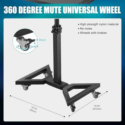 POARMEEY Salon Tray Cart with Extension Tool Tray Tattoo Rolling Cart on Wheels TattooTable Station Adjustable Height for Tattoo Salon Studio
