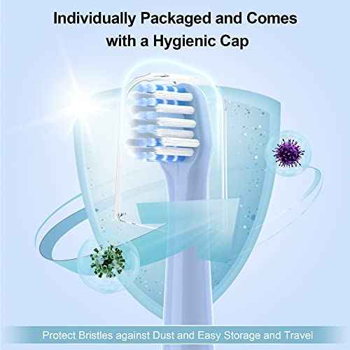 Replacement Toothbrush Heads 10 Pack Compatible with Colgate Hum Connected Smart Battery Electric Toothbrush Head,5 Blue+5 Green