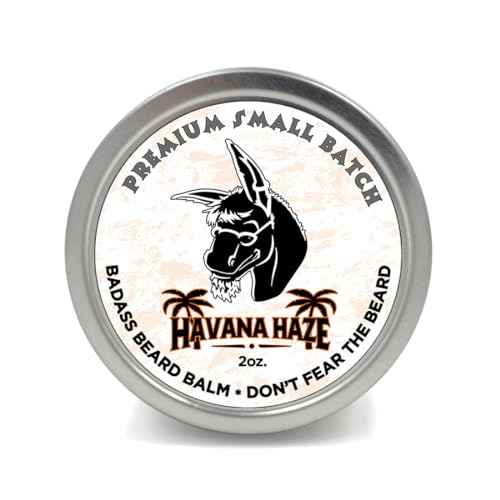 Badass Beard Care Beard Balm - The Havana Haze, 2 Ounce - All Natural Ingredients, Keeps Beard and Mustache Full, Soft and Healthy, Reduce Itchy and Flaky Skin, Promote Healthy Growth