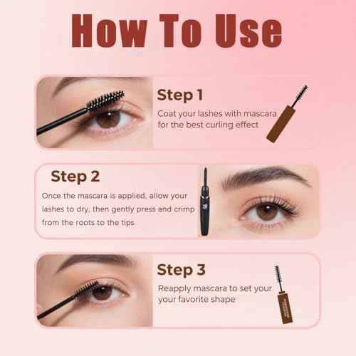 Heated Eyelash Curlers Electric Eyelash Curler with LED Display, 4 Temperature Modes Anti-Burn USB Rechargeable Natural Curling 24H Long Lasting for Women Makeup Tools Gifts H925