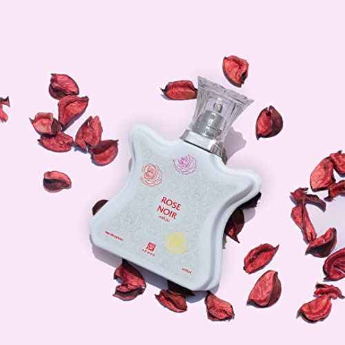 AHMED Rose Noir 75mL, a Stunning Fragrance of Soft Nuances of Rose, Jasmine, Woods, Ambergris and Ginger Flower Accords by Al Maghribi Arabian Oud