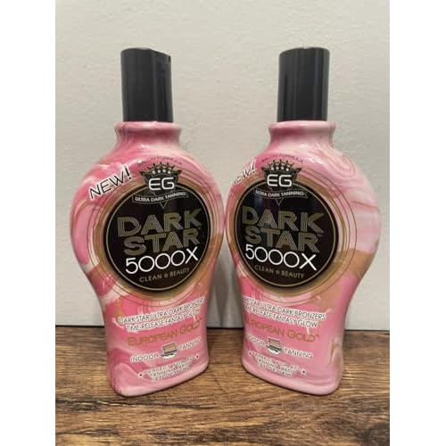 European Gold Dark Star 5000X Indoor Tanning Lotion for Tanning beds, 12 fl oz