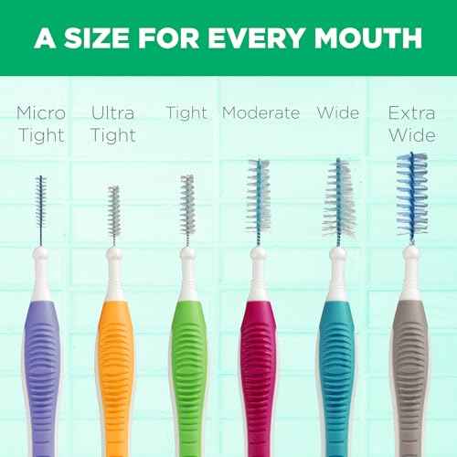 GUM Proxabrush Go-Betweens - Moderate - Interdental Brushes - Soft Bristled Dental Picks for Plaque Removal & Gum Health - Safe for Braces & Dental Devices, 15 Count