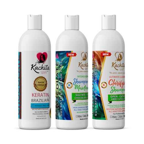 Full KIT New Brazilian Keratin Hair Blowout Treatment Kachita Spell Professional Results Straighten and Smooth Hair