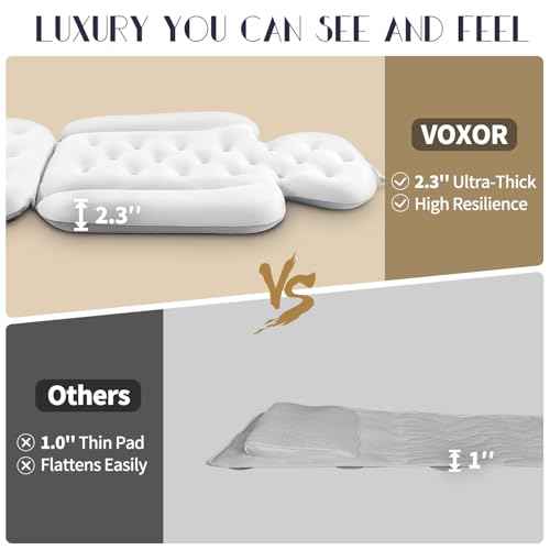 Full Body Bath Pillow for Bathtub, Thick Bathtub Cushion with Laundry Bag, Luxury Tub Pillow for Bath for Headrest Neck and Back Support White 56" x 16"