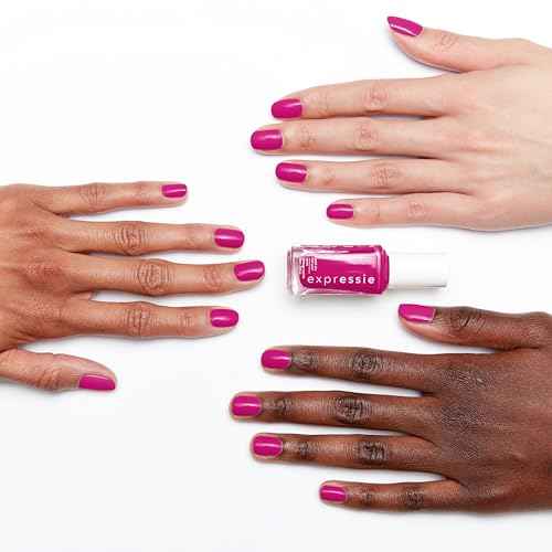 essie expressie quick dry nail polish, vegan, power moves, pink, power moves, 0.33 fl oz