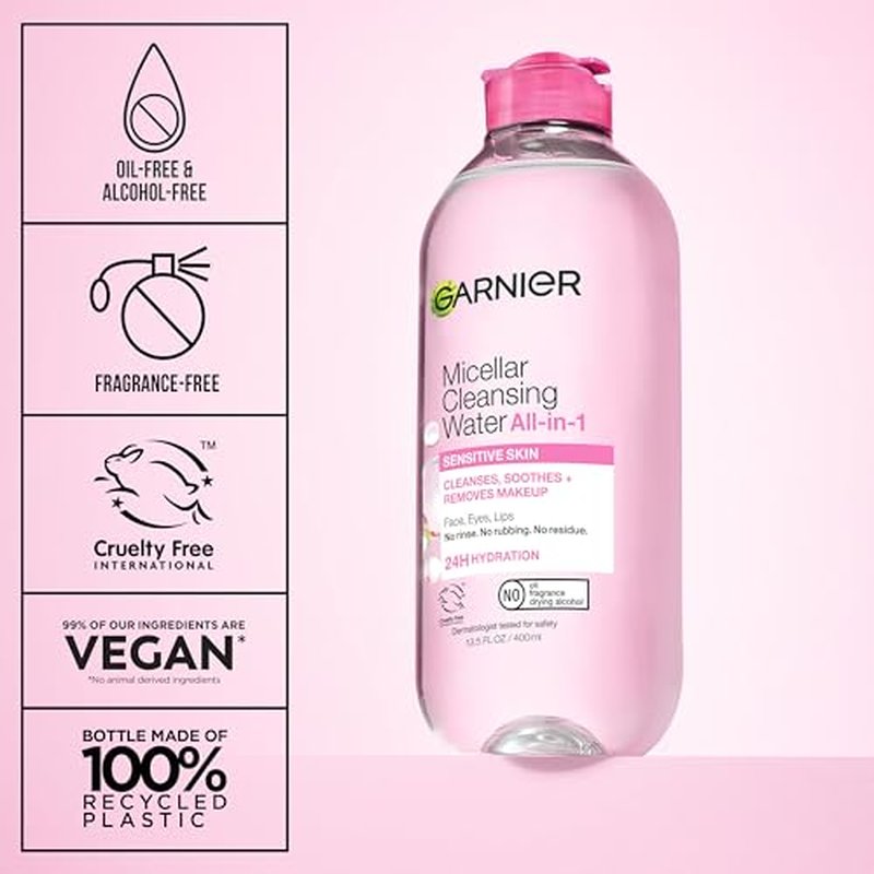Garnier Micellar Water Facial Cleanser & Makeup Remover 13.5oz