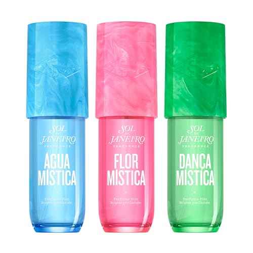 Sol de Janeiro Limited Edition Perfume Mist Travel Size Bundle | Agua, Flor, and Danca Mistica | 3 pc set - 3.0 fl oz/90 ml