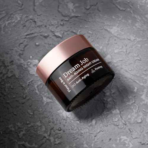 FLEUR & BEE Anti Aging Night Cream | Clean, 100% Vegan | Overnight Repair Face Cream to Improve Fine Lines and Wrinkles | Dream Job 1.5 oz