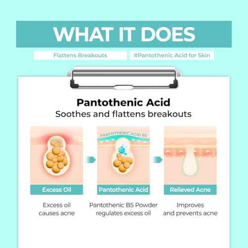 numbuzin No.1 Powder | Pantothenic B5 Active Drying Powder | Spot Treatment Acne, Pantothenic Acid, Niacinamide, Madecassoside | Excess Oil Control, Flattens Cystic Acne, Breakouts | 0.24 oz.