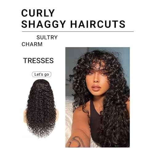Human Hair Wig with Bangs for Black Women 4x4 HD Lace Closure Wigs Human Hair Long Black Wig with Bangs Glueless Wigs Human Hair 24inch