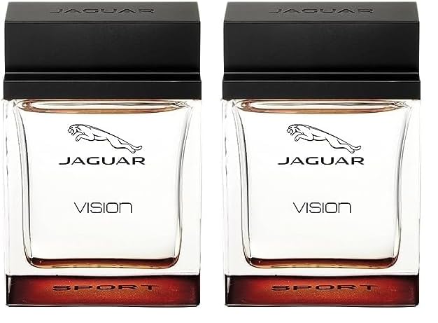 Jaguar Vision Sport Eau De Toilette Spray for Men, 3.4 Ounce (Pack of 2)