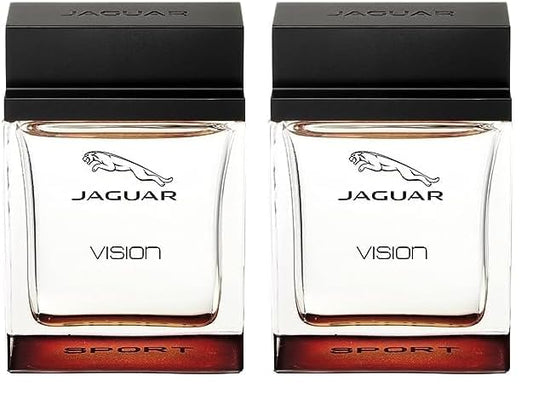 Jaguar Vision Sport Eau De Toilette Spray for Men, 3.4 Ounce (Pack of 2)