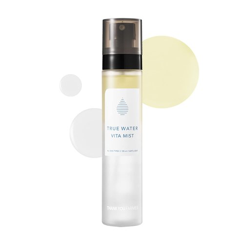 THANKYOU FARMER True Water Vita Mist 3.69 Fl oz(105ml) - Oil & Water Double Layer, 13 Vitamins & Sea Buckthorn Oil for Healthy Glow Skin, Hydrating Face Mist, Korean Face Mist, Face Multi Oil Mist