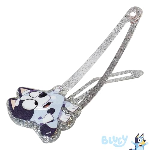 LUV HER Bluey Hair Clips for Girls Snap Clips 8 Pack Multi Color Ages 3+