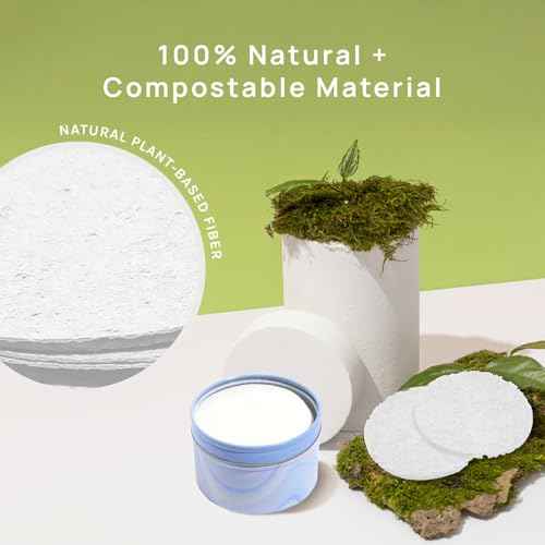 AOA Studio 50-Count Compressed Facial Sponges 100% Natural Cosmetic Spa Sponges for Facial Cleansing, Exfoliating Mask, Remove for Makeup, Dead Skin, and Dirt (White, 50 counts)