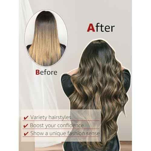 Clip in Hair Extensions Real Human Hair, 16 Inch 100g,Natural Black Roots Chocolate Brown With Caramel Blonde, Clip On Hair Extensions 6pcs Per Set with 18 Clips(#1B/4/27,16")