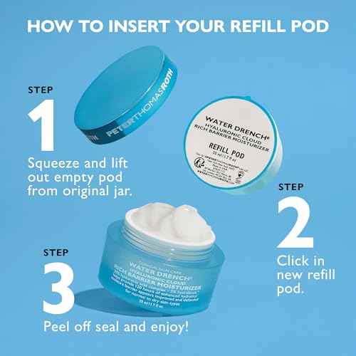 Peter Thomas Roth | Water Drench Hyaluronic Cloud Rich Barrier Moisturizer | Hyaluronic Acid Barrier Cream For Dry Skin, Fragrance-Free