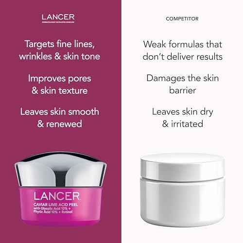 Lancer Skincare Caviar Lime Acid Peel, Retinol Facial Chemical Peel with Brightening Glycolic Acid, 1.7 Fluid Ounces¡¦