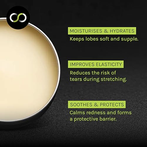 Stretch It - (15g) Premium Ear Stretching Balm, Lobelove Ear Stretching Aftercare with Jojoba Oil, Castor Oil, Apricot Kernel Oil and Vitamin E