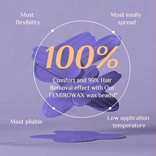 Wax Beads, 1lb Hard Wax Beans for Hair Removal Sensitive Skin with Lavender Formula Waxing Beads for Full Body Brazilian Bikini Face Eyebrow at Home Wax Refill for Women Men