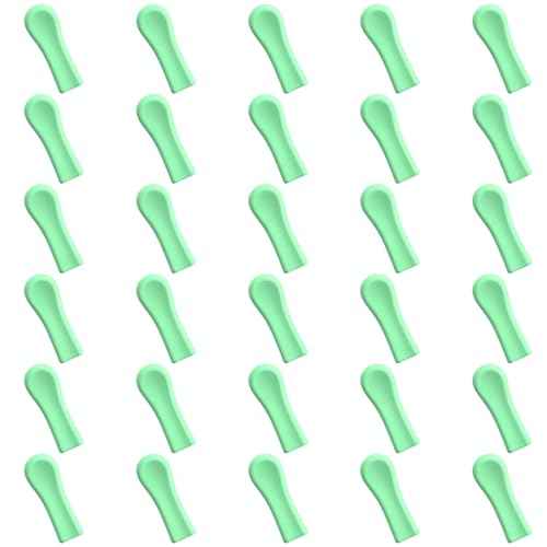 Ear Wax Removal Replacement Tips for Ear Camera-30 Pieces Replacement Tips Ear for Wet/Dry Ear Wax Cleaning - Ear Spoons Accessories Set for Teens Adults Ear Wax Removal Endoscope(Green)