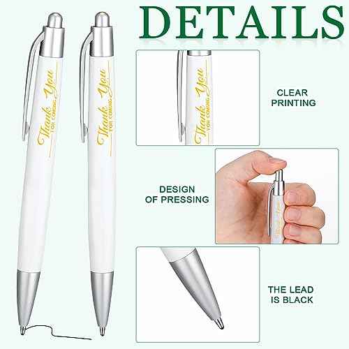 50 Set Wedding Thank You Gifts, Thank You Lip Balm Bulk Retractable Ballpoint Pen Appreciation Card Organza Drawstring Gift Bag Bridal Shower Gift for Guest Wedding Party(Eucalyptus Leaf)