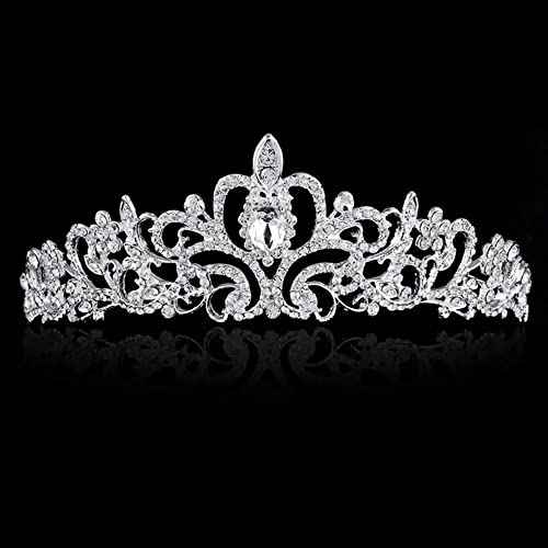 Princess Crown for Women, Crystal Queen Tiaras for Girls Bridal Hair Accessories Gifts for Birthday Wedding Prom, Bridal Party, Pageant, Halloween Christmas Costume