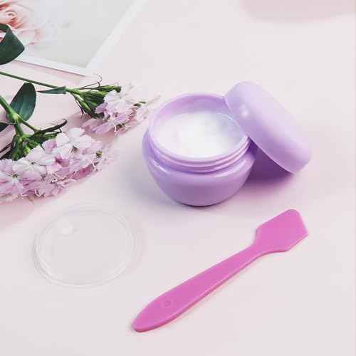 6 Pcs 20ml Small Travel Containers - Convenient Travel Size Containers for Toiletries, Creams, Lotion, Essential Compact Size for Traveling (Includes 2 Small Spoons)