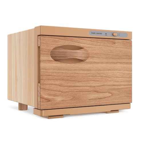 Towel Warmer Cabinet, 8L Hot Spa Small Towel Warmer Heating Use for Facial Spa, Hair Beauty, Salon Equipment and Home - Wood
