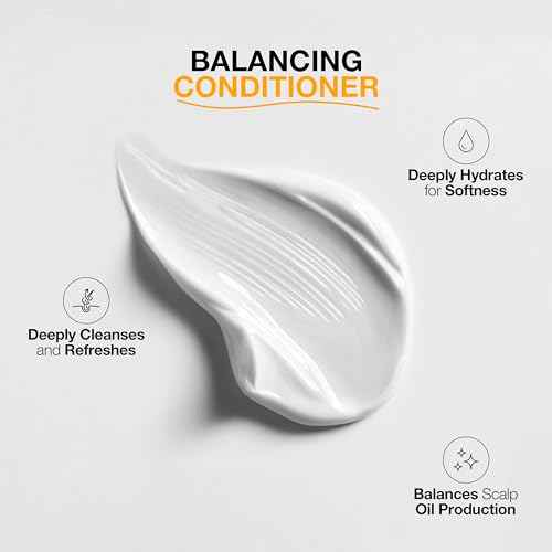 GK HAIR Global Keratin Balancing Conditioner (33.8 Fl Oz/1000ml) For Oily & Color Treated Hair Daily Use After Shampoo Conditioning Deep Cleanser & Impurities Remover Restores pH Levels
