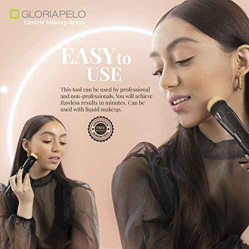 Electric Makeup Brush - Makeup Brushes Set Professional with 5 Interchangeable Heads ? 360-Degree Rotating Makeup Brush ? Flawless Application ? Natural Finish Foundation Powder Brush