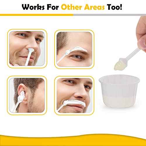 120g Nose Hair Waxing Kit with 40 Applicators - Quick & Painless Hair Remover for Men and Women, Up to 20 Uses