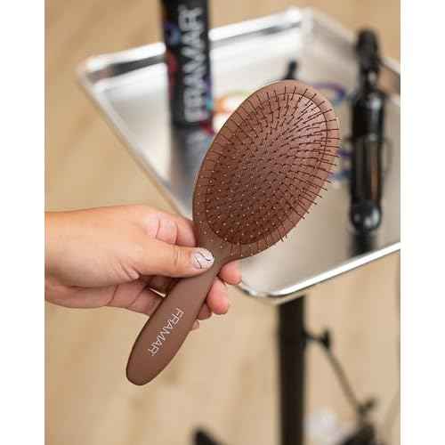 FRAMAR Chocolate Hair Brush Detangler ? Wet Hair Brushes For Women, Womens Hair Brush, Hair Accessories, Hairbrush For Women, Cepillos Para Cabello, Reduces Breakage ? Detangle Brush