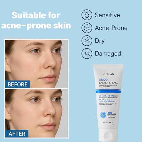 DR120 Barrier Cream ? 120-Hour Hydration with 5 Ceramides & Hyaluronic Acid ? Fragrance-Free Moisturizer for Sensitive Skin ? Clinically Tested, Non-Comedogenic, 3.4oz