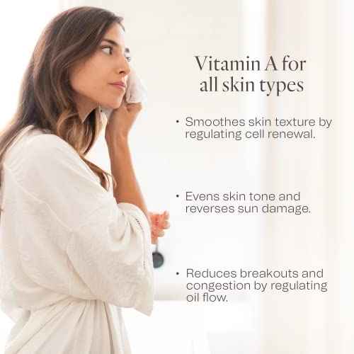 Synergie Skin - Ultimate A, Antioxidant Night Serum with Pure Retinol, Retinol Serum for Face, Vitamin A Serum with Witch Hazel, Anti Wrinkle Serum for All Skin Types, 30 ml