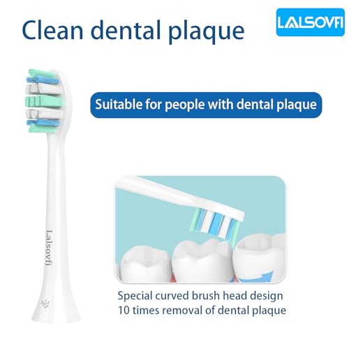 Toothbrush Replacement Heads Compatible with Philips Sonicare and More Click-on Handles 12 Pack