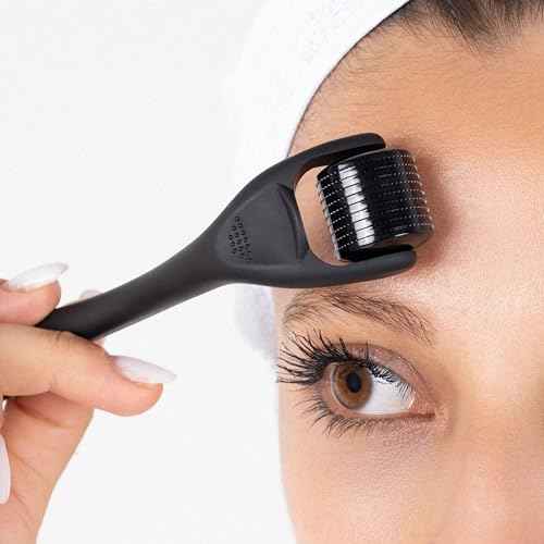 Derma Roller for Body, Hair and Sculp, 540 Titanium Microneedle Dermal Skincare, Microneedling Roller for Men and Women with Storage Case (0.25mm)