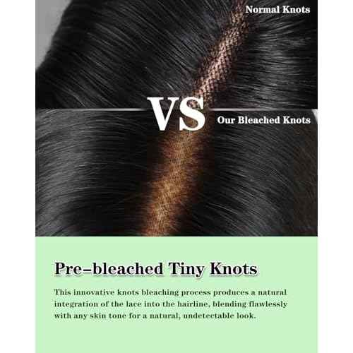 Kapelli Hair Glueless HD Lace Front Wigs Human Hair Pre Plucked Bleached Knots with Baby Hair 200% Density 9x6 Body Wave Lace Closure Wigs for Black Women Natural Black Color 24 Inch