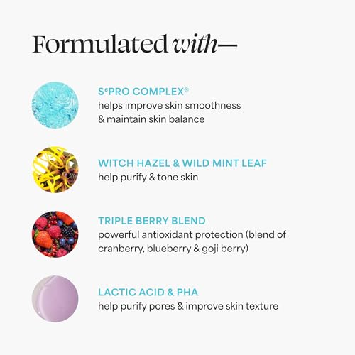 TULA Skin Care Clarifying Tonic Alcohol-Free Daily Toner - Face Toner to Gently Exfoliate and Tighten Pores, Contains Witch Hazel and Niacinamide, 5.07 Fl Oz.
