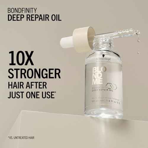 BlondMe Bondfinity Deep Repair Oil for Blonde Hair | Reduces Frizz | Heat Protection | Prevents Breakage |For Blonde, Lightened, & Grey Hair, 1.6 Fl Oz