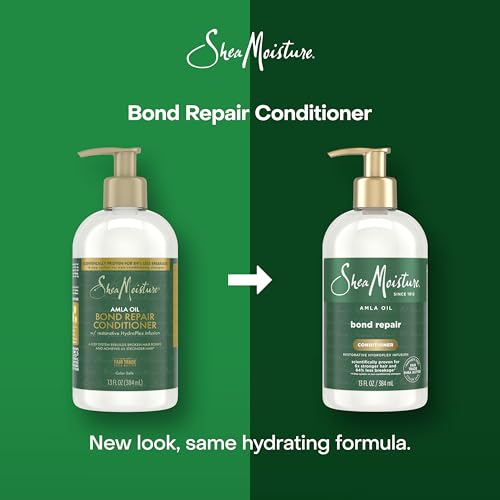 Shea Moisture Bond Repair Conditioner Amla Oil Strengthens And Repairs Hair Bonds With Hydroplex Technology And Amla Oil For Less Breakage With Restorative HydroPlex Infusion 13 FlOz
