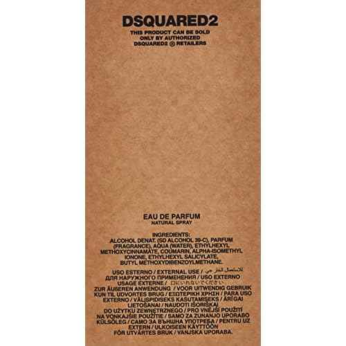 DSQUARED2 Original Wood for Men Eau de Parfum Spray, 3.4 Ounce