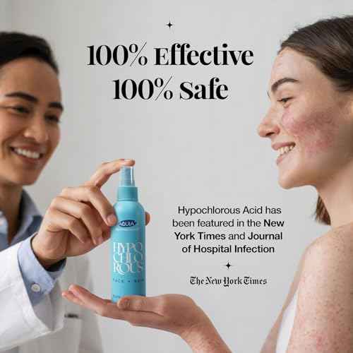 Hypochlorous Acid Spray for Face and Skin | Piercing Aftercare Spray | 8 oz Hypochlorous Acid Sprays for Face, Skin, Acne, Eczema, Body Acne Sprays, Piercing Aftercare, Facial Wound Solution, Workout