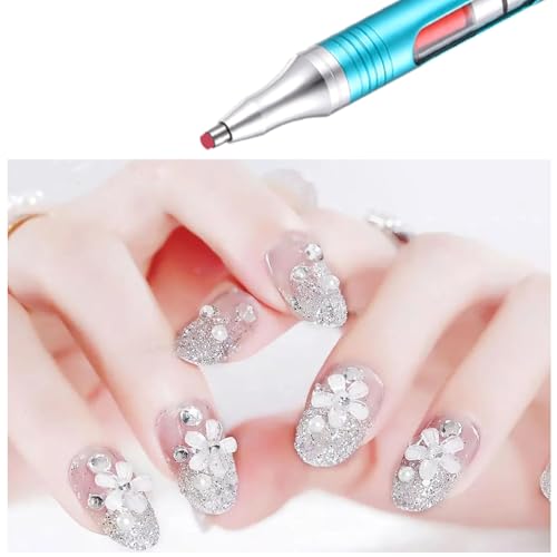 Diamond Art Pen Refillable Wax Pen for Diamond Painting, Metal 5D Diamonds Art Accessories Pens with a Multi Placer, Blue
