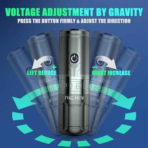Wireless Tattoo Machine Kit, Rechargeable Rotary Tattoo Pen Kit with OLED Display 2000mah Batteries for Long-Time Tattoo Work, 12W Coreless Motor for Professional and Beginners